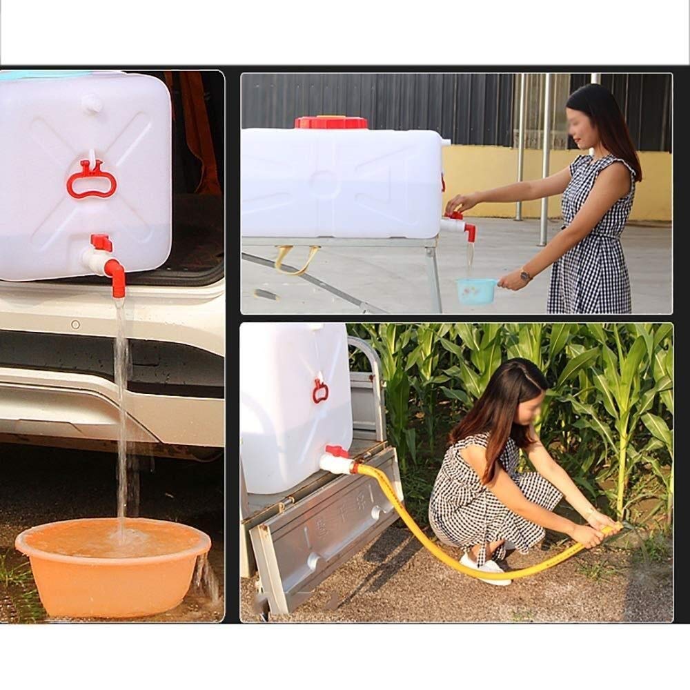 Bidón Plástico con Grifo 50L Depósito De Agua Con Grifo Contenedor De Agua Portátil Tanque De Almacenamiento Agua, Seguro, No Tóxico Y De Gran Capacidad Envase Agua Que acampa Engrosamiento De La Pc,