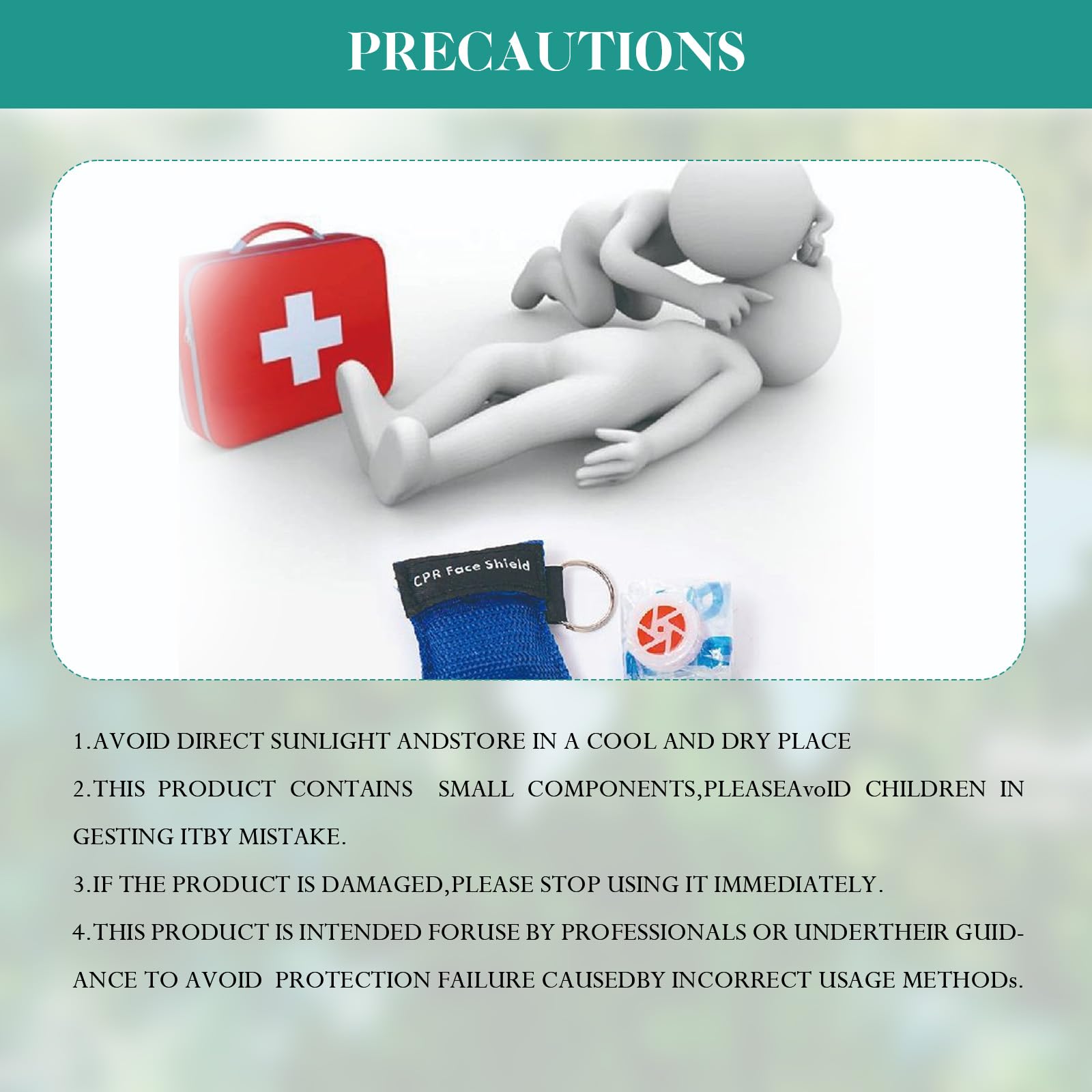 4 mascarillas respiratorias de primeros auxilios, llavero, máscara de respiración, máscara CPR, protector para la cara, respirador, bolsa de bomberos, protección bucal, respirador
