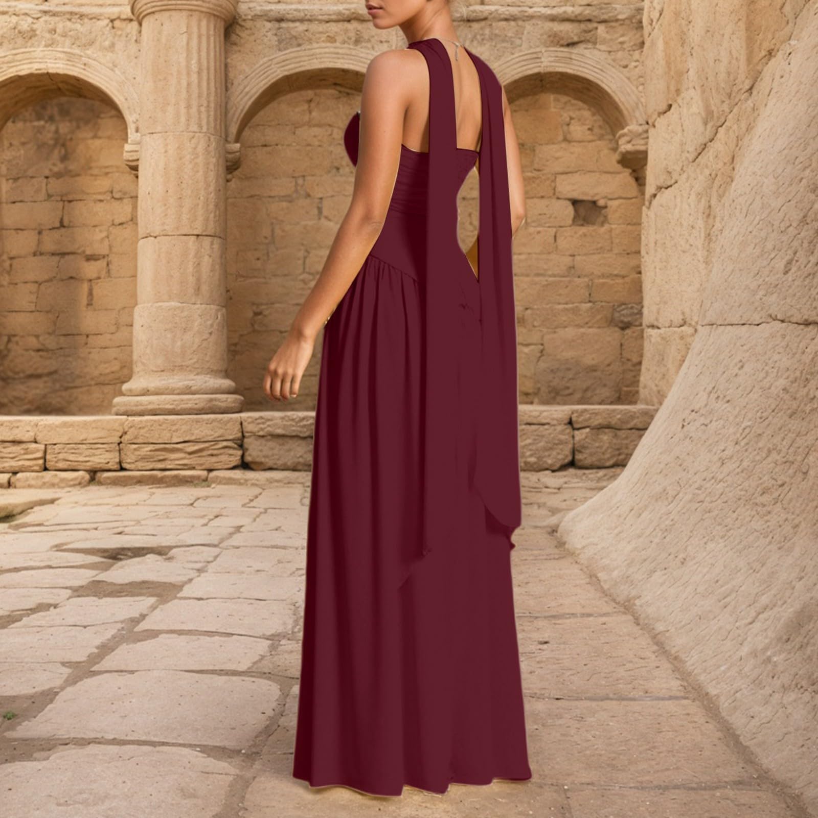 Vestido de Noche para Mujer línea A Hombros Descubiertos Moda Slim Fit Vestido de Dama Honor Sin Mangas Elegante Vestidos Verano Mujer Largo Fiesta Bodycon Formal Vestidos Invitado Boda Graduación