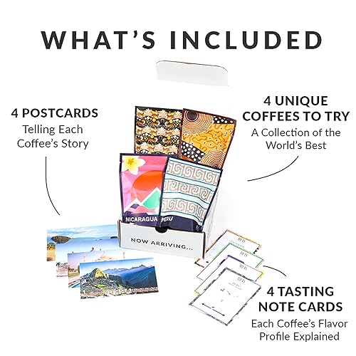 Miniatura 9 de Atlas Coffee Club World of Coffee Sampler  Juego de regalo de café gourmet paquete de 8 cajas variadas de los mejores cafés de origen único del