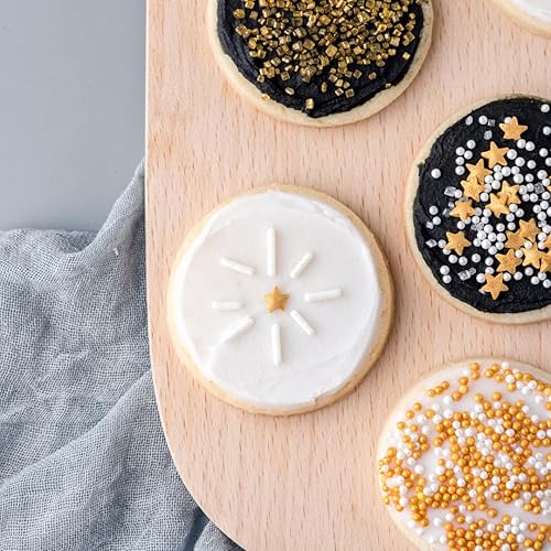 Miniatura 7 de Sweets Indeed Sprinkles - Mezcla comestible de 6 celdas perfectas para decoración de pasteles, hornear, helado, galletas, cupcakes (dorado)