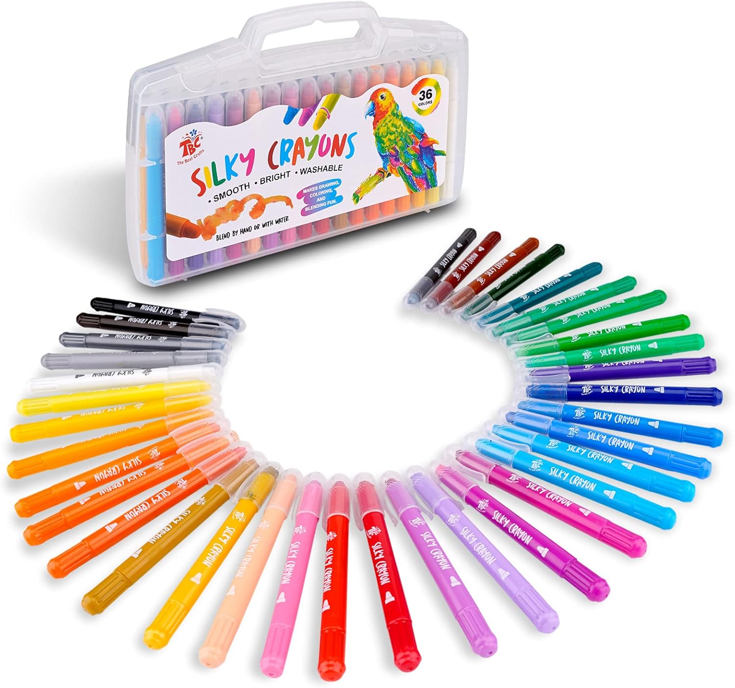 TBC The Best Crafts Twistable Gel Crayons 36 Colours Non