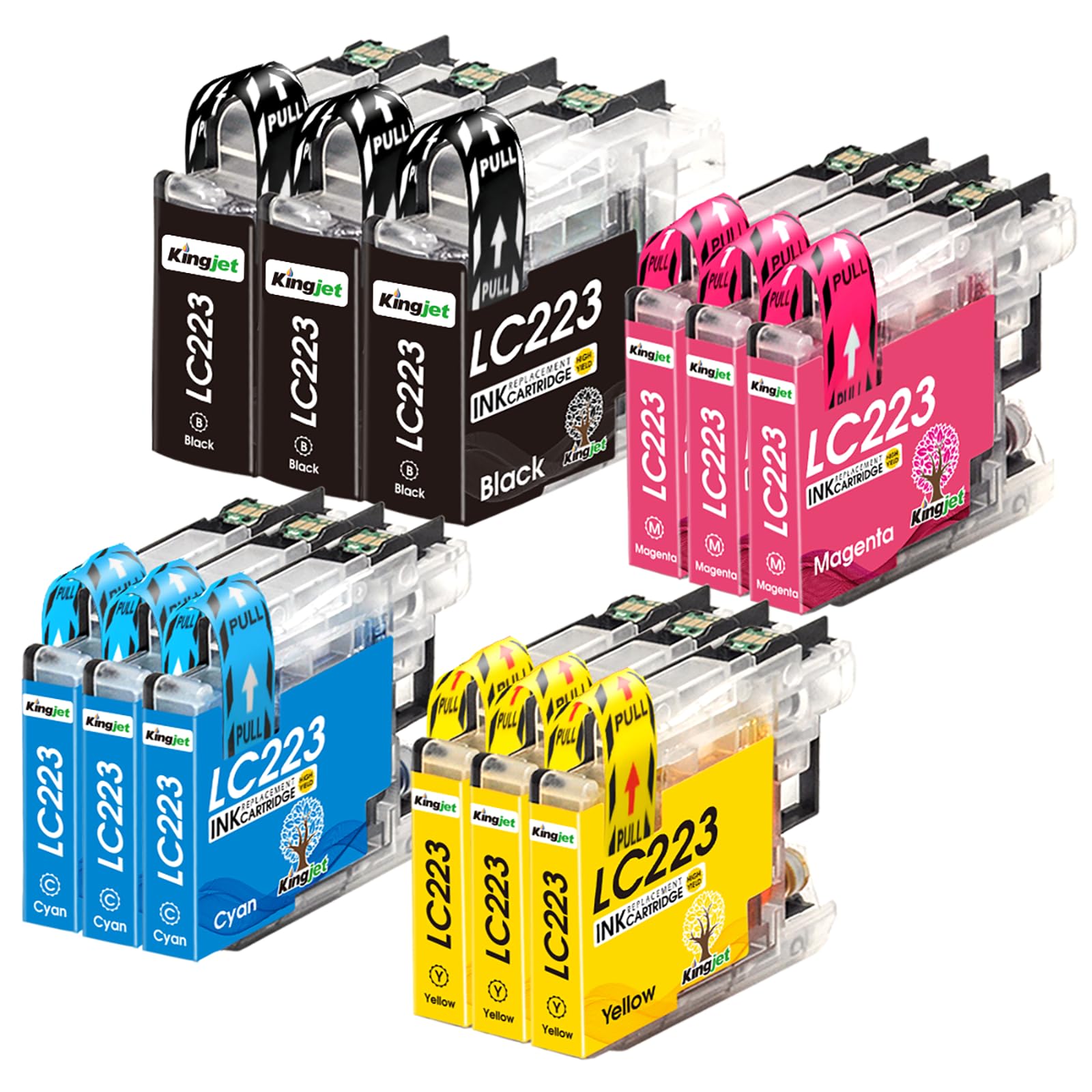 KINGJET LC223 Kompatibel für Brother LC223 LC223 XL Druckerpatronen für Brother MFC-J5320DW MFC-J4420DW DCP-J562DW MFC-J480DW MFC-J880DW DCP-J4120DWMFC-J4625DW MFC-J4620DW MFC-J5720DW J5620DW J5625DW