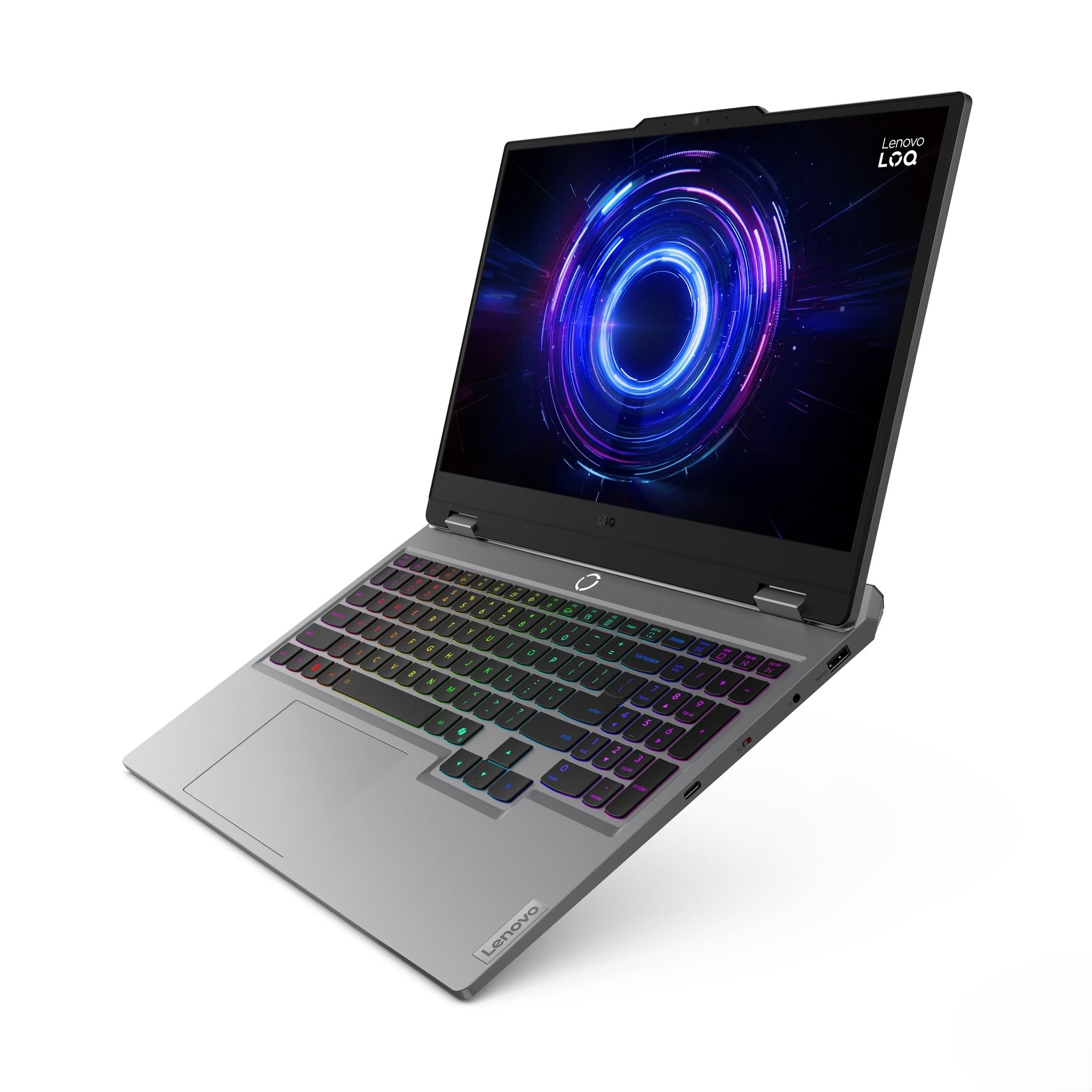 Lenovo LOQ Gaming AI Laptop | 15.6" Full HD 144Hz | RTX 5060 | Core i5 | 16GB RAM | 1TB SSD | Win11 | QWERTZ | Teclado blanco iluminado | Gris
