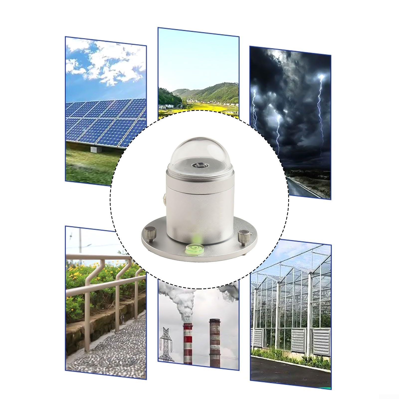 Total-Solarstrahlungssensor mit RS485-Ausgang 0-2000W/m² ±5% Genauigkeit 400-1100nm Metallgehäuse