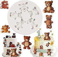 Vista 1 de Bear Silicone Fondant Molds Bear Candy Chocolate Molds For Cake Decoration Cupcake Topper Chocolate Candy Polymer Clay Gum Paste Estilo a