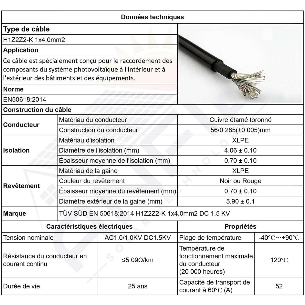 Câble Solaire Premium 4mm² Noir Flexible, Photovoltaïque, Résistant aux UV, pour Panneaux Solaires, Onduleurs & Régulateurs de Charge (Noir, 40m)