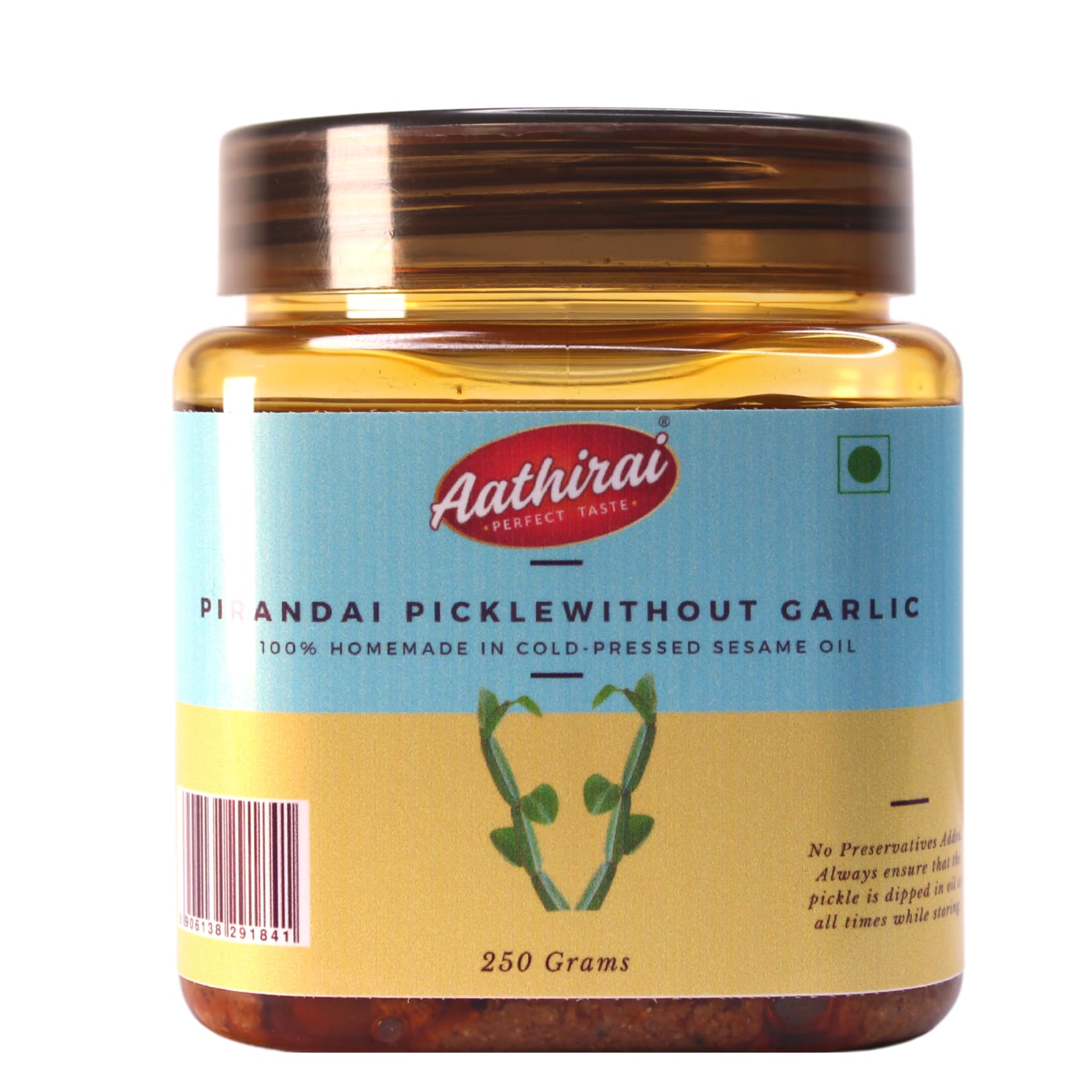 Aathirai Pirandai Pickle without Garlic - 250 GM | No Artificial Preservatives | 100% Natural & Organic Homemade Pickle Made With Cold-Pressed Oil | Healthy & Delicious Veld Grape Pickle (B0CRVNLL7B) Amazon Price History, Amazon Price Tracker