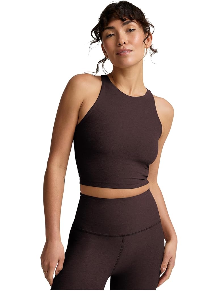 Brown Beyond Yoga Spacedye Refocus Cropped Tank