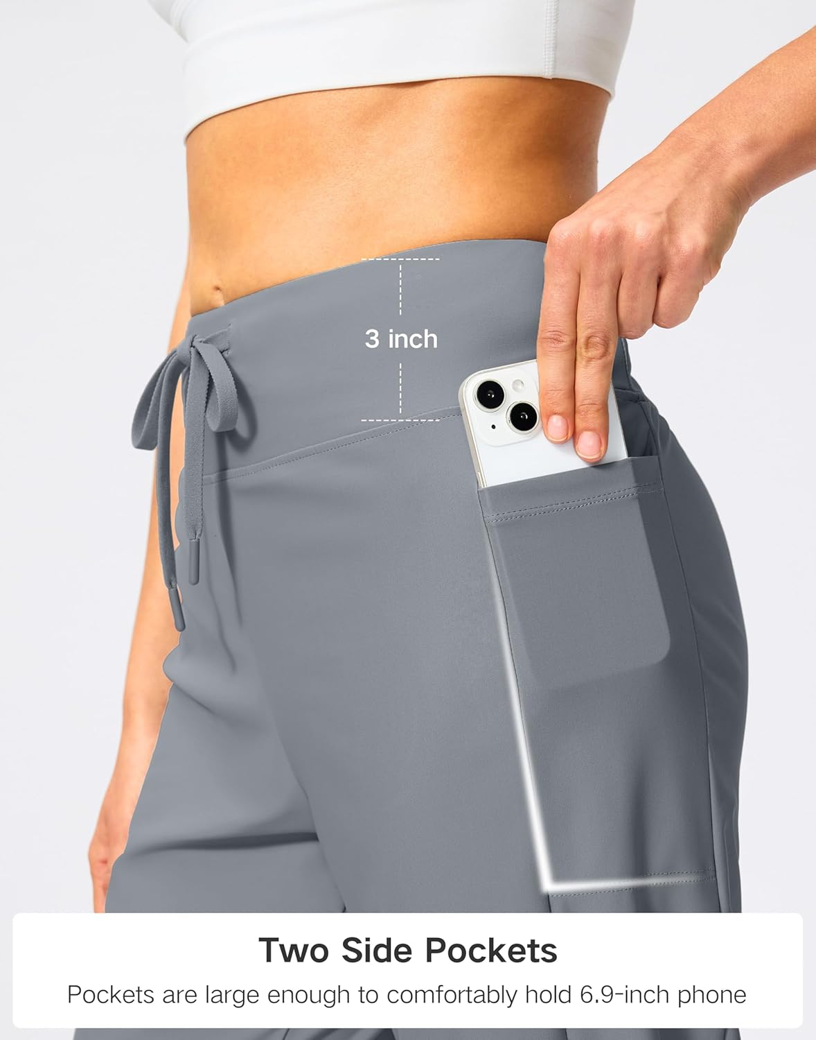 Viodia Women's Swim Capris Pants 18'' Modest Bathing Suit Bottoms Quick Dry Swimsuits Long Board Shorts with Pockets - Image 4