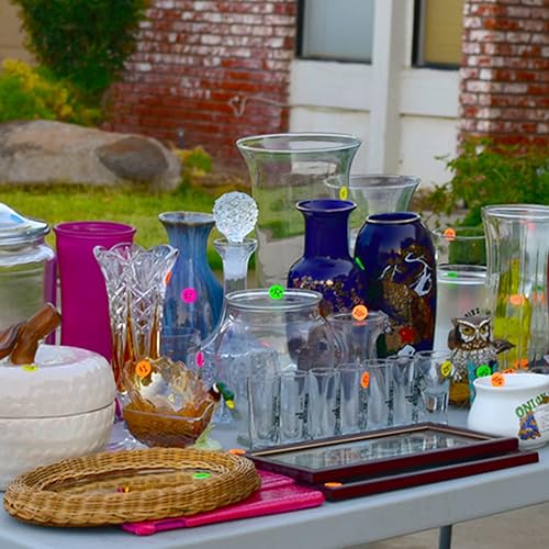 Miniatura 8 de Adhesivo de precio de venta de garaje, 1 hoja A4, 216 unidades, 23 pulgadas, calcomanías adhesivas, venta de patio, mercado de pulgas, etiqueta de