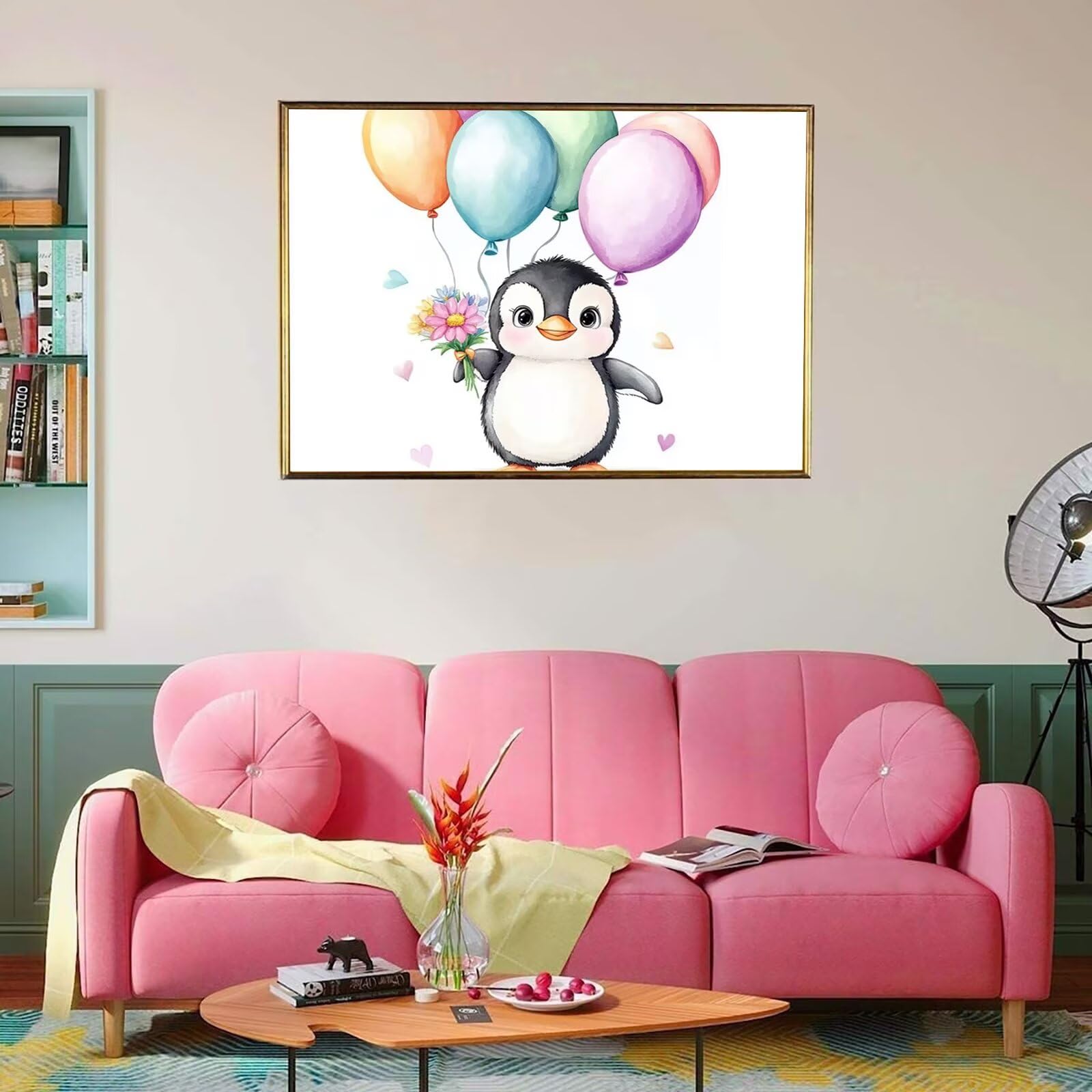 4000 puzzli dla dorosłych, pingwin, drewniane puzzle dla dorosłych, puzzle z balonami, 140 x 80 cm, gry dla dorosłych, dodatkowe zabawne wyzwania, kreatywne prezenty dla mężczyzn i kobiet, 8p-698