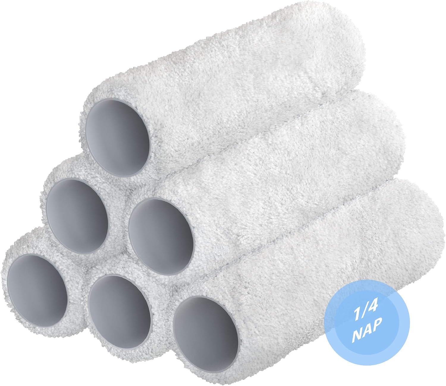 6-Pack High-Density Microfiber Paint Roller Covers - Works with All Paints and Surfaces - Best Paint Roller for Smooth Finish - Paint Rollers, Paint Roller Covers, Paint Roller Set, Paint Roller Kit