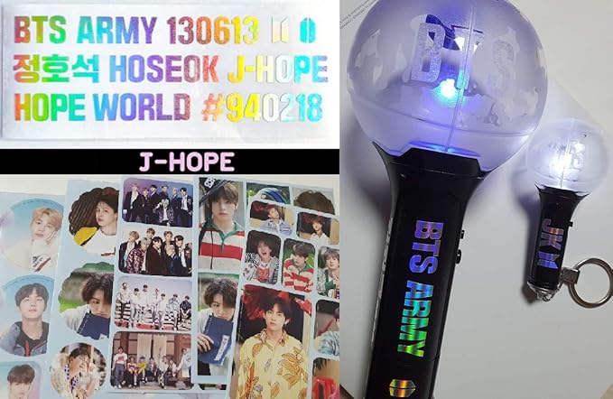 Amazon Army Bomb用 Bts ホログラム ステッカー Hologram Sticker 1 Sheet かわいい写真ステッカー 2 Pcs Jungkook ジョングク Jimin ジミン V ブイ J Hope アイドル 芸能人グッズ 通販