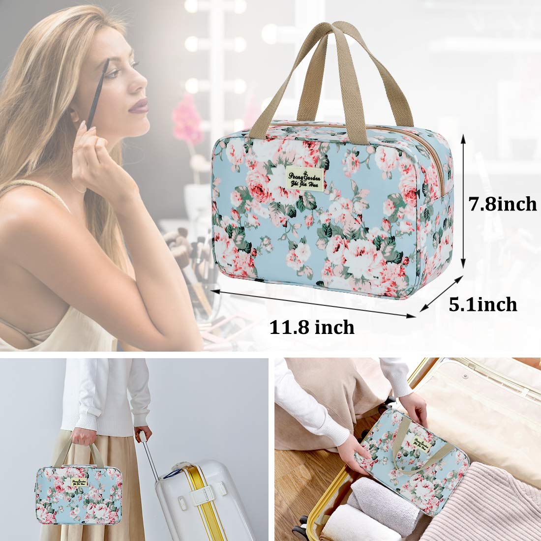 Neceser De Viaje Colgante Para Mujer - Impermeable, Con Gancho Y Gran Capacidad | Organizador De Maquillaje Y Aseo