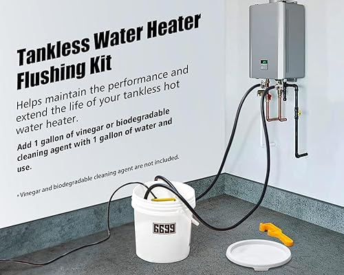 Miniatura 2 de 6699 Kit de limpieza de calentador de agua sin tanque Solo tienes que añadir vinagre descalcificador fácil de enjuagar calentadores de agua SUB 1500