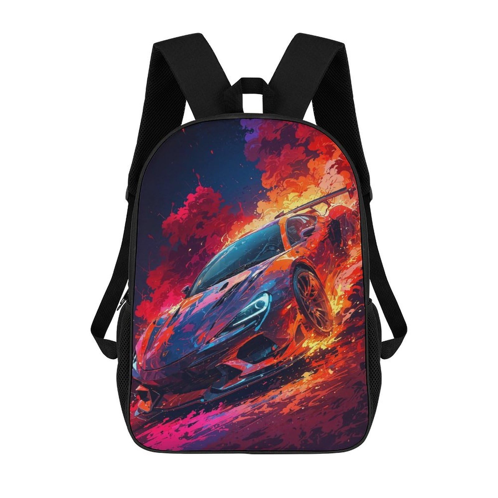 TNFHSOFT Sports Car Backpack School Bags for Girls Boys Backpack with Bag Fashion School Bag Children's Backpack 17 Inches