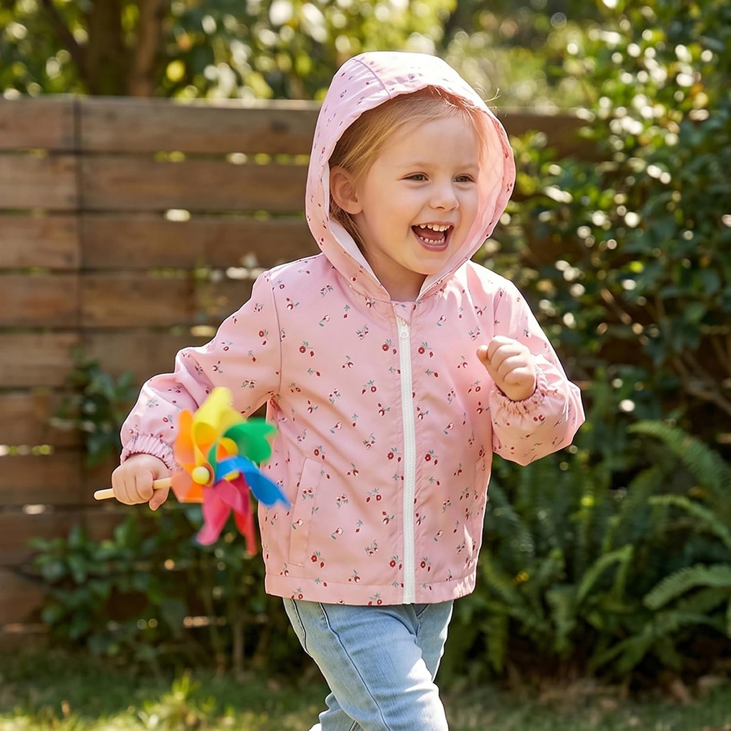 Toddler Girls Boy Coat Jacket Hooded Zipper Windproof Windbreaker Outerwear