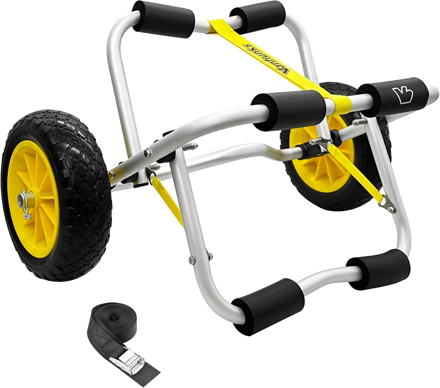 Kayak Cart Dolly Foldable Kayak Trolley Wheels with 10-Inch Airless Tires for Carrier Canoe SUP Paddleboard Transport Kayak Cart Dolly Foldable Kayak Trolley Wheels with 10-Inch Airless Tires for Carrier Canoe SUP Paddleboard Transport