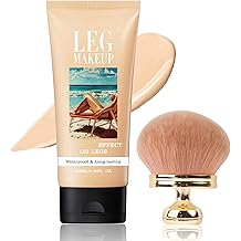 Legs Makeup Waterproof with Brush - No Transfer Body Concealer for Varicose Veins Appearance, Tattoo & Scar Cover Up for All Skin Tones, Waterproof Fairest