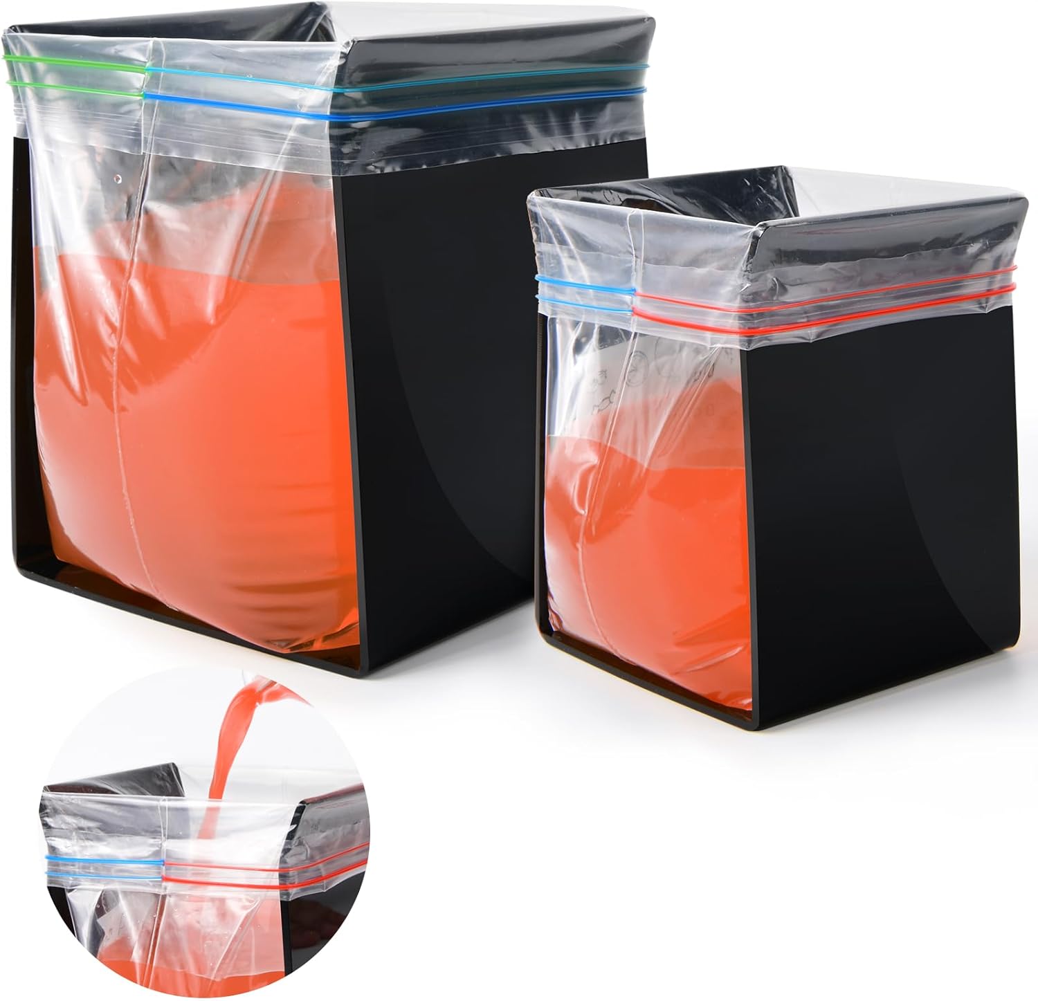 Ziplock Bag Holder 2 Pack Freezer Bag Holder Stand Food Storage Bag Stand Baggy Rack Holder