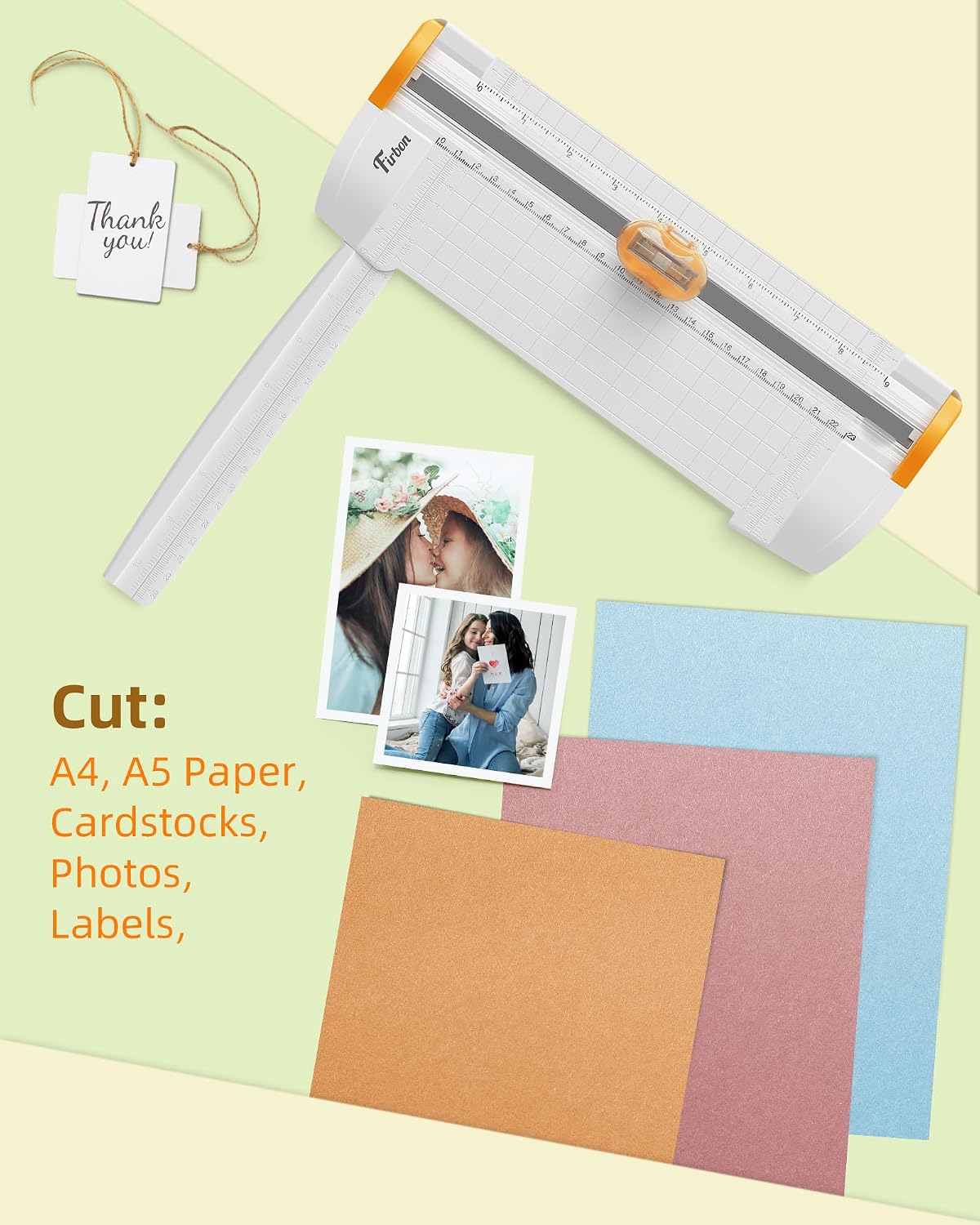 Firbon 3-in-1 Paper Cutter, 9“ Compact A5 Paper Trimmer image 5