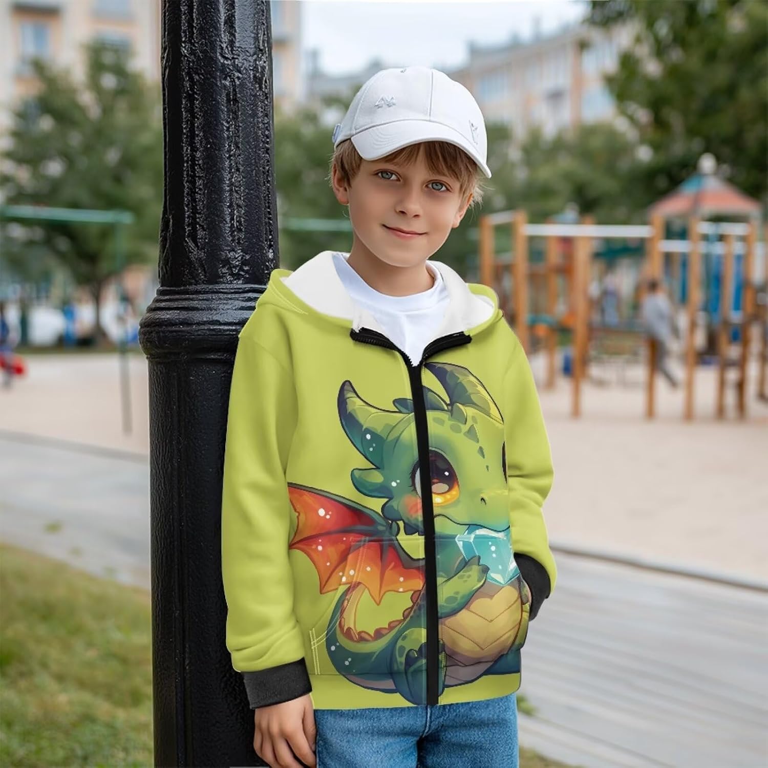 Pensura Zip-Up Hoodie for Kids Long Sleeve Sweatshirt Jacket Full Zip Hooded Sweatshirts
