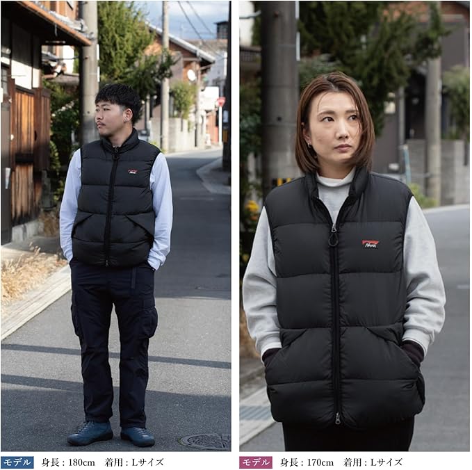 Amazon | [ナンガ] LIGHT WEIGHT PLAYLAND DOWN VEST ライトウェイト 