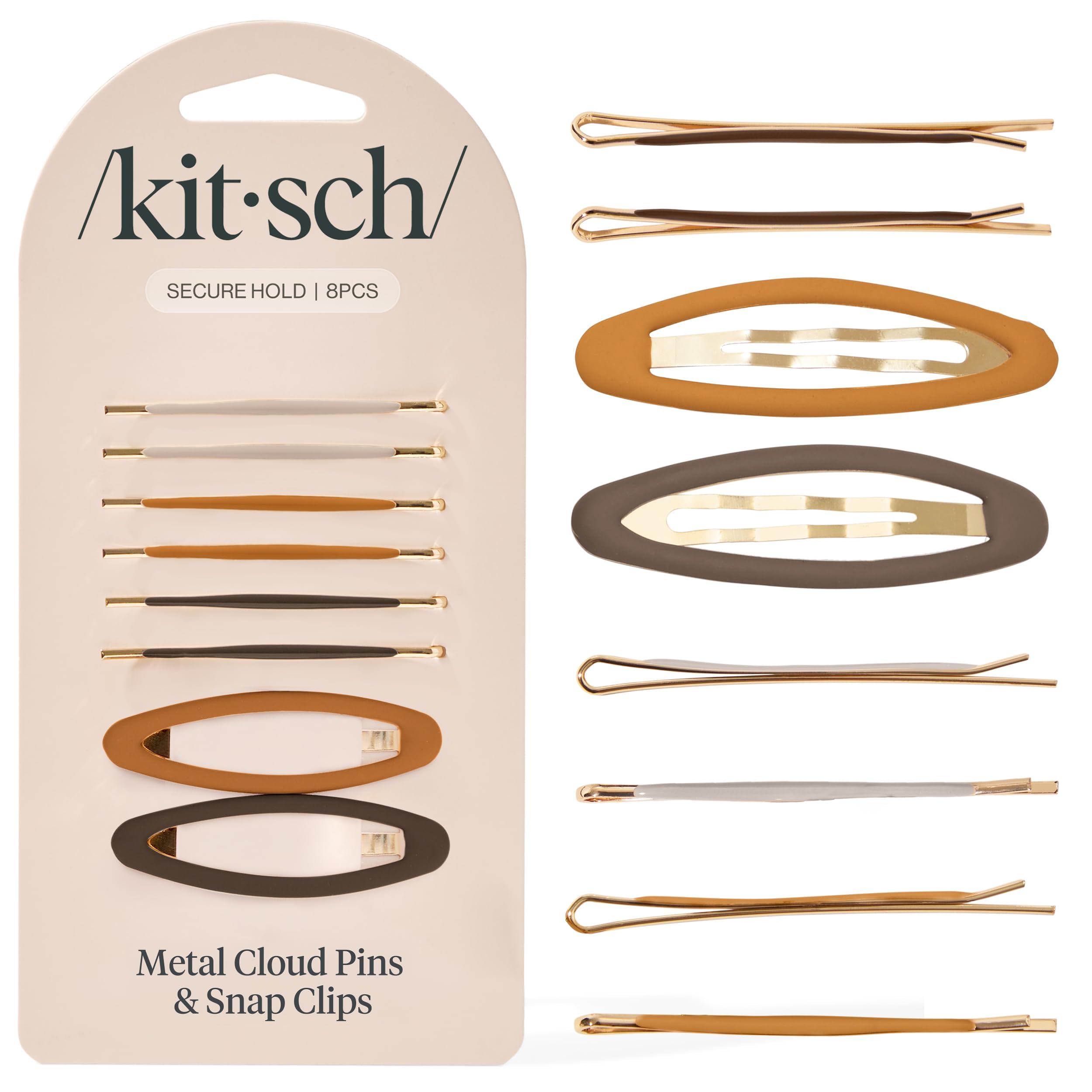 Kitsch Spiral Bobby Pins - Brown Hair Accessories -17 Kitsch Spiral Bobby Pins - Brown Hair Accessories -17