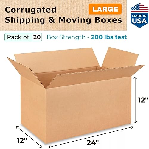 Miniatura 290 de Cajas para envío IDL Packaging - B-1266-5 de cartón corrugado, tamaño pequeño, de 12 pulgadas de largo x 6 pulgadas de ancho x 6 pulgadas de alto