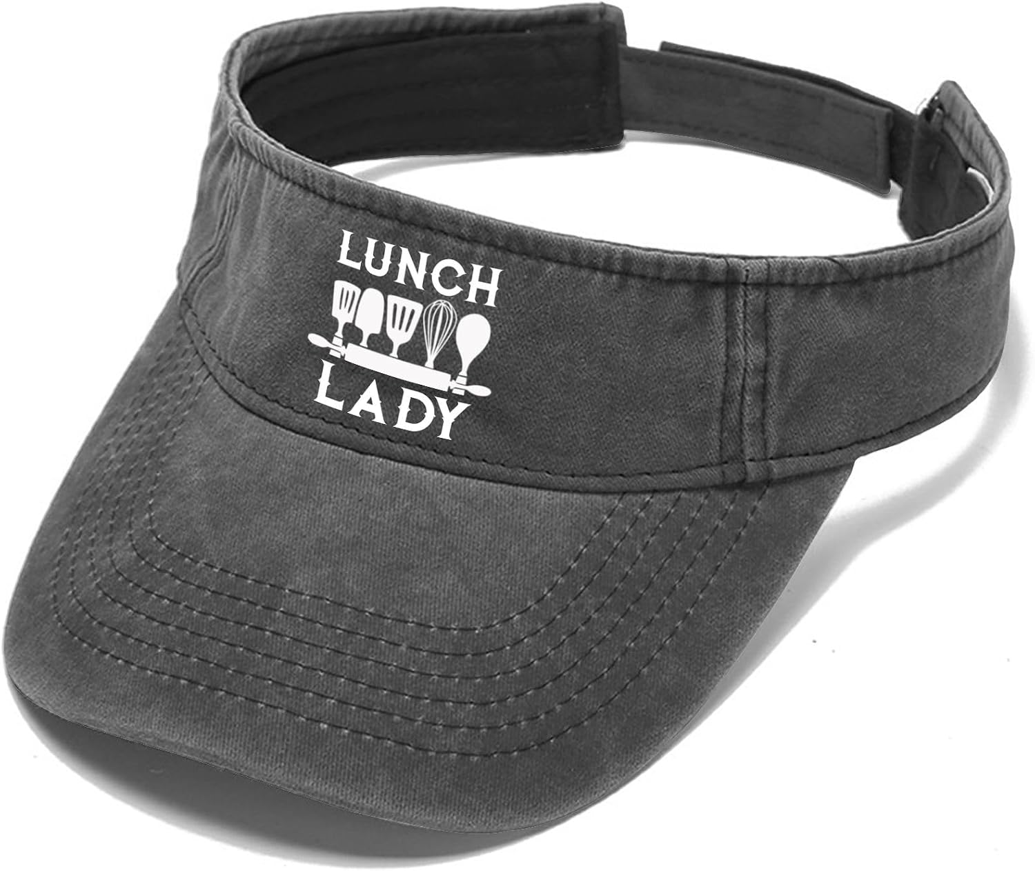 Lunch Lady Hats Running Cap Hats Washed Distressed Visor Cap for Men