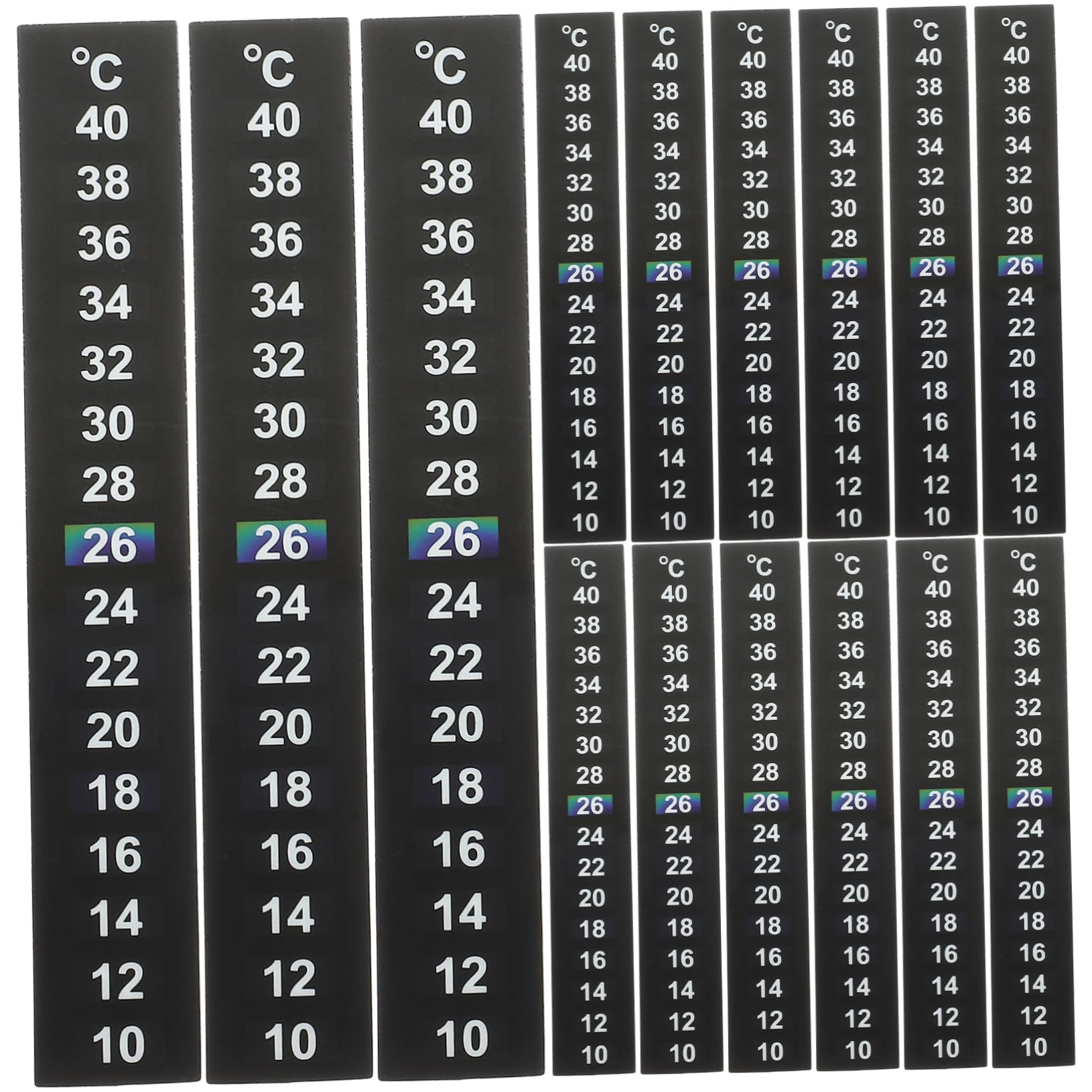 YARNOW 15pcs Fish Tank Thermometer Strip Temperature Brewing Thermometer Strip Stick Jars Liquid Crystal Strip Fever Thermometer Strip for Fish Tank Bands Fish Tank Strip Milk Indoor