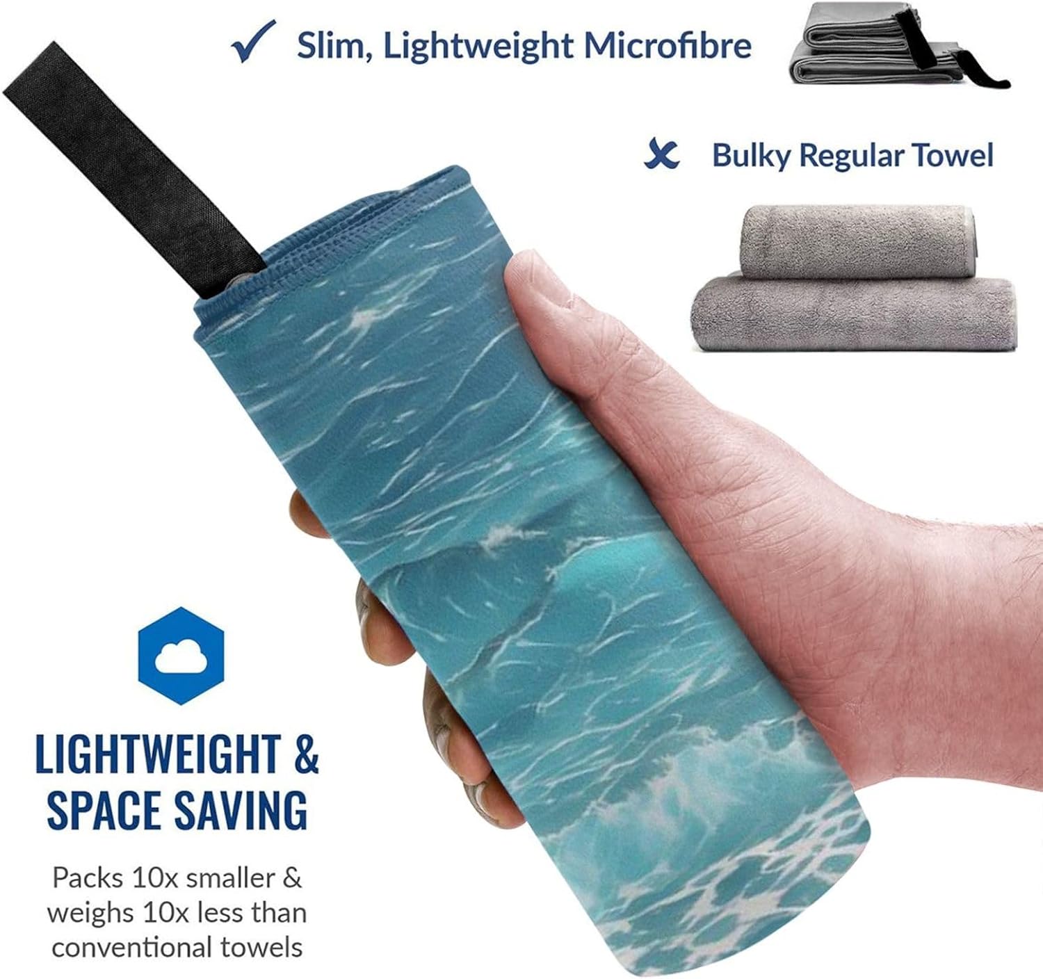 The Deep Ocean Printed Microfiber Towel,Camping Towel,Fast Drying Towel,Soft Lightweight for Gym,Hiking,Yoga,Backpacking