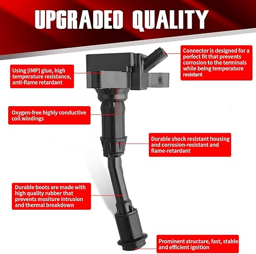 Vista 23 de Juego de 4 bobinas de encendido UF491 C1552 compatibles con Chevrolet Buick Cobalt LaCrosse - 2.0L 2.2L 2.4L Reemplazar D522C, 12638824, 12578224