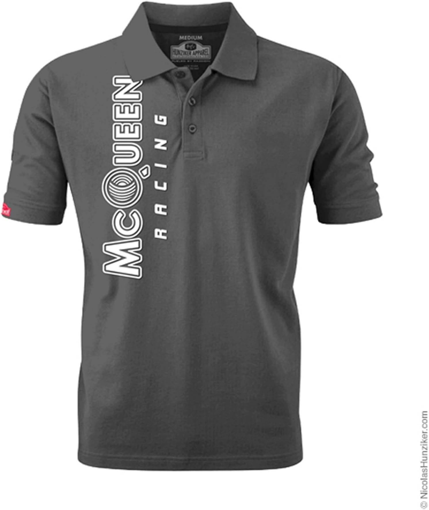 Steve Mcqueen Racing Collection Polo By Nicolas Hunziker - Grey (LARGE)