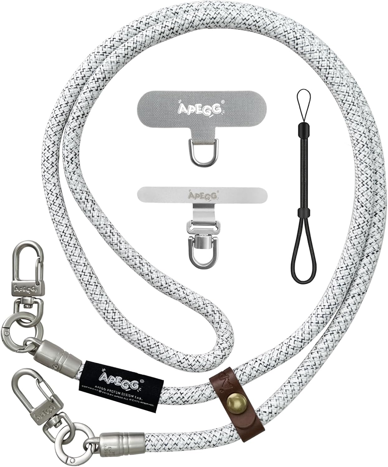 Phone Lanyard Universal Phone Strap crossbody Adjustable Anti-Drop Neck Strap with 2 Phone Tether Patches & Wrist Strap