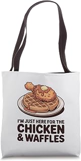 Chicken and Waffles Lover Funny Foodie Tote Bag