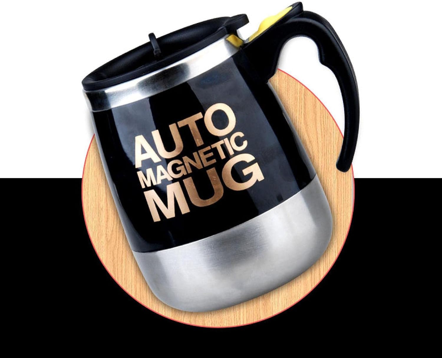 Self Stirring Coffee Mug self stirring coffee mug with lid，Automatic Self Stirring Magnetic Mug Creative 304 Stainless Steel Coffee Milk Mixing Cup Blender Smart Mixer Thermal Cup Black(AAABattery)