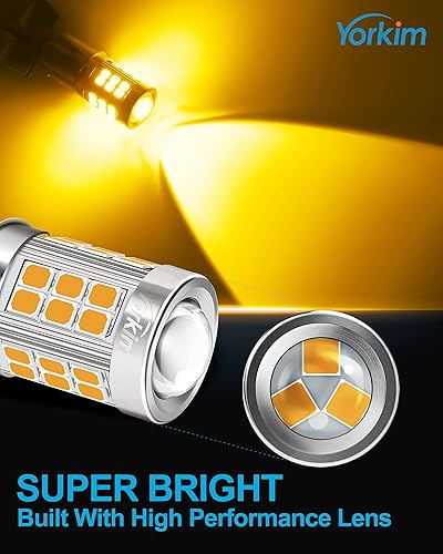 Miniatura 48 de Yorkim Bombilla LED 1157 roja 1157 bombilla de freno LED 2357 bombilla LED 2057 luces LED rojas 7528 BAY15D lámpara de repuesto para luces de freno