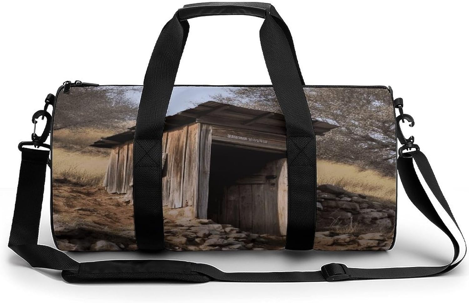 Old Ancient Outhouse Gym Bag Duffle Bags Weekender Overnight Bag