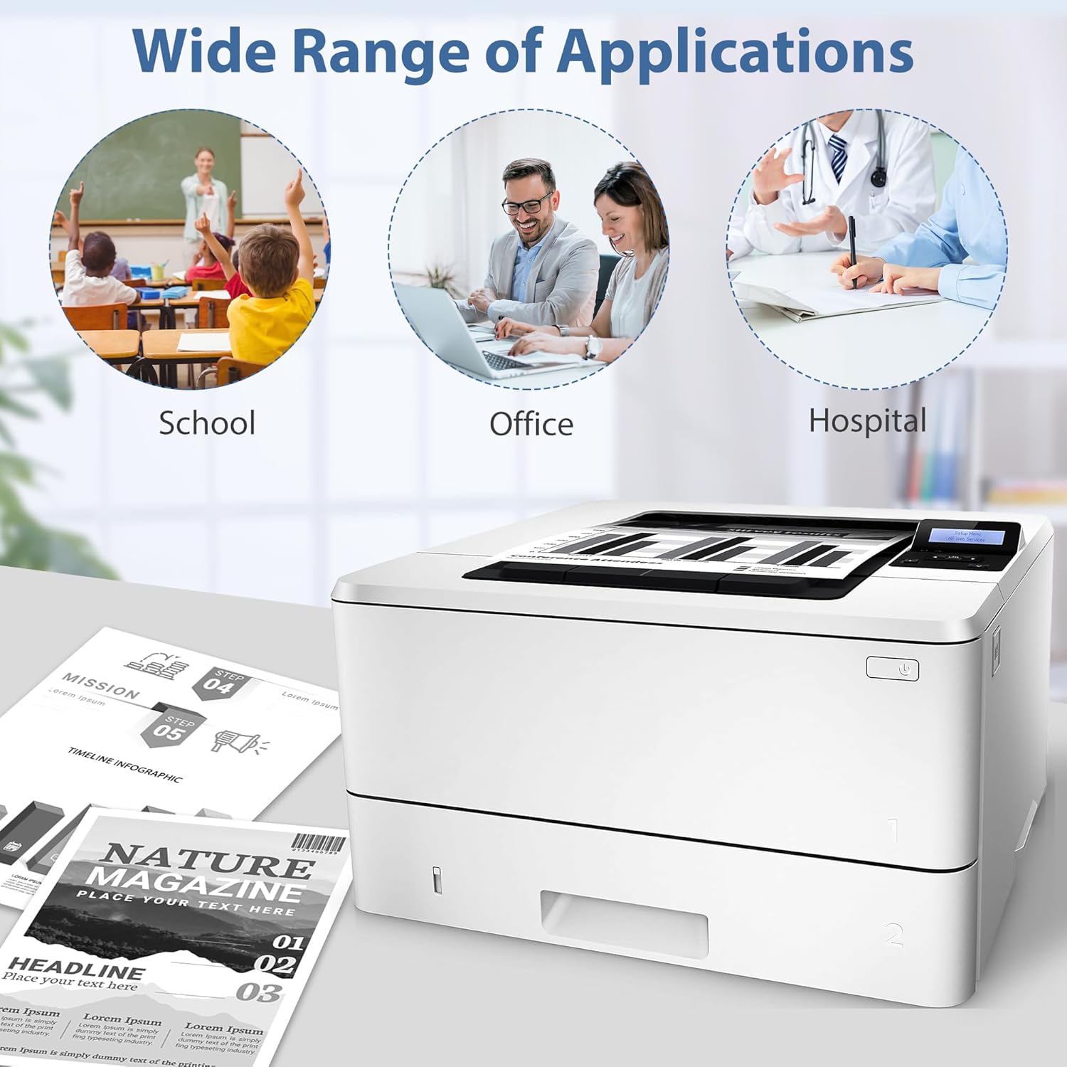 26A CF226A Black Toner Cartridges 2 Pack Compatible for HP 26A 26X CF226X CF226, Laser Jet M402n M426fdw Toner Cartridges, Work with Laser Jet pro M402dn M402dw M402m Pro MFP M426dw M426fdn Printer