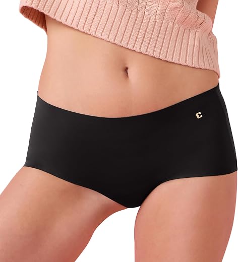 Enamor Innovations Invisi, All Day Comfort, Mid Waist Boyshorts Panty for Women - No Visible Panty Lines, Breathable, Swea...