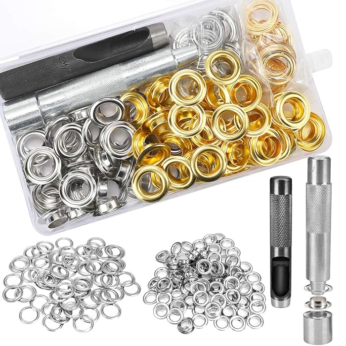 Buy Grommet Kit,Grommets 1/2 inch Heavy Duty Metal Eyelets Kit for