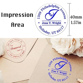Amazon.com : Custom Round Self-Inking Stamp Personalized