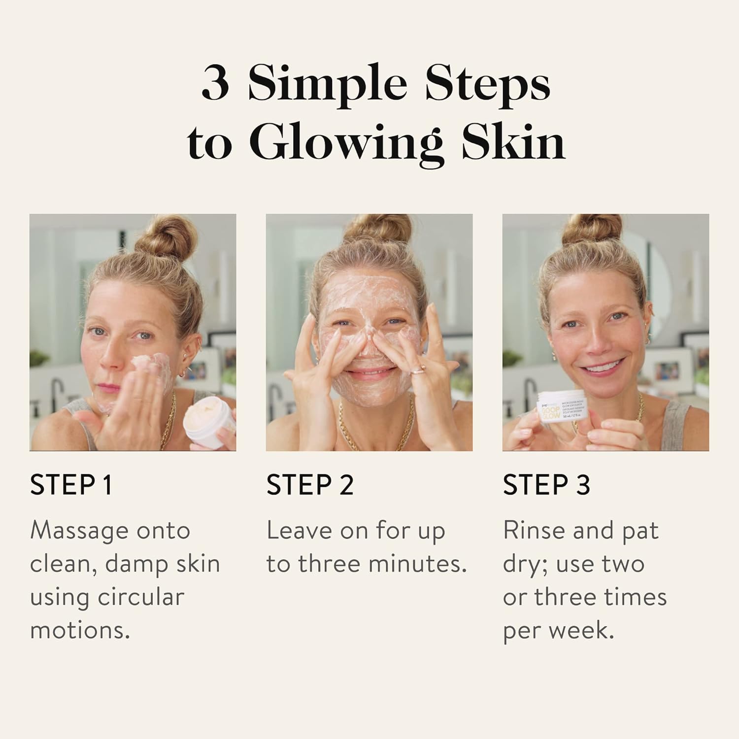 goop Beauty Microderm Exfoliator | Physical & Chemical Exfoliant to Smooth Skin Texture | Exfoliating Minerals & Glycolic Acid | 1.7 fl oz | At-Home Microdermabrasion | Silicone & Paraben Free : Beauty & Personal Care