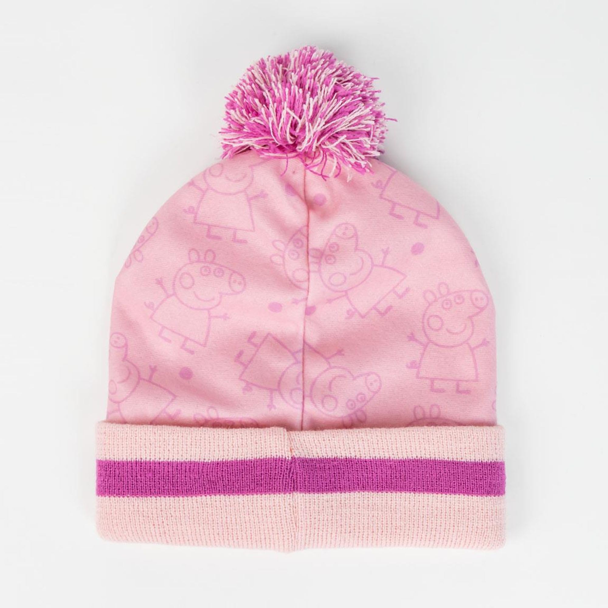 Peppa Pig Gorro y Guantes CERDÁ LIFE'S LITTLE MOMENTS Diseño Divertido Invierno