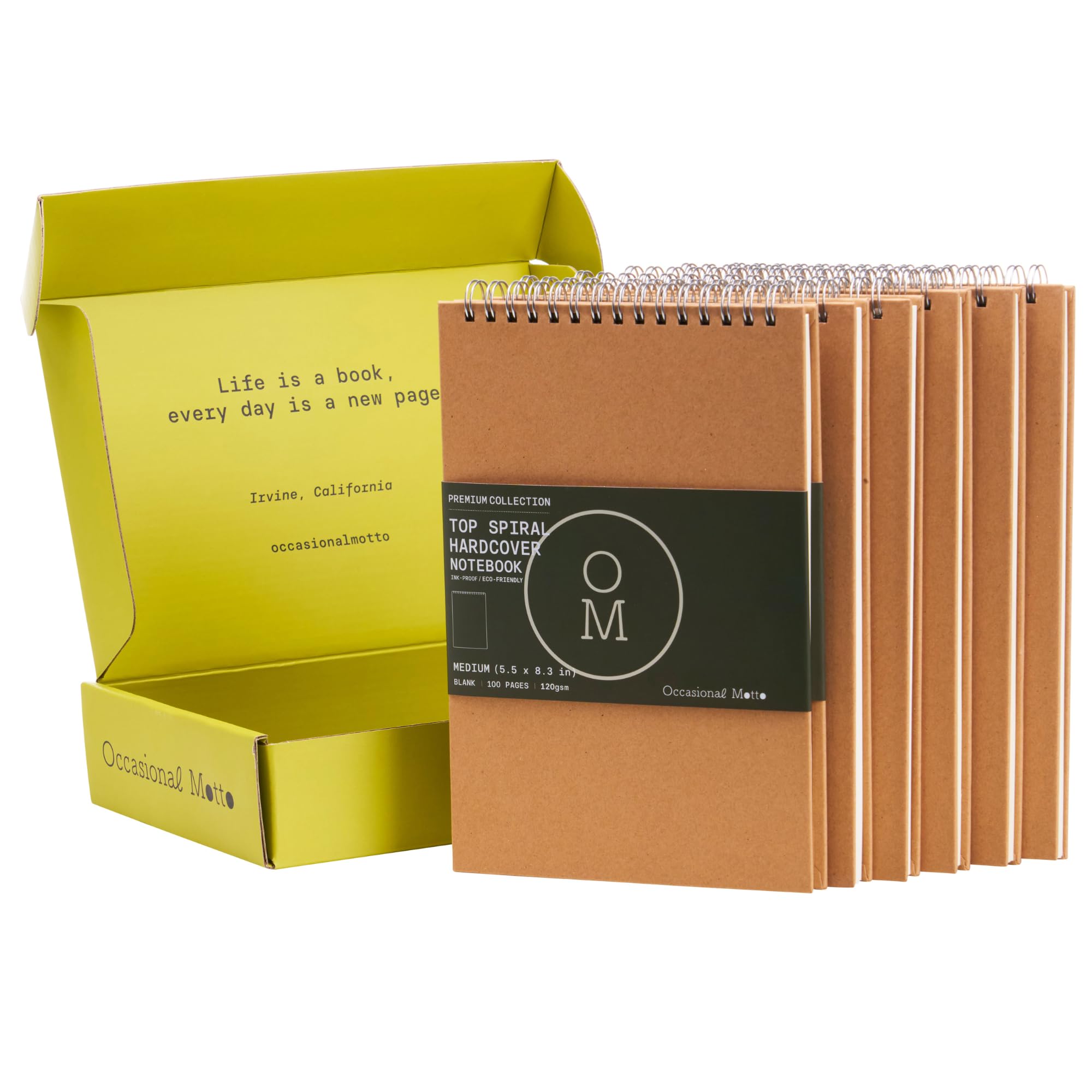 Cuadernos en blanco de tapa dura medianos con 100 páginas de papel 120 g/m²