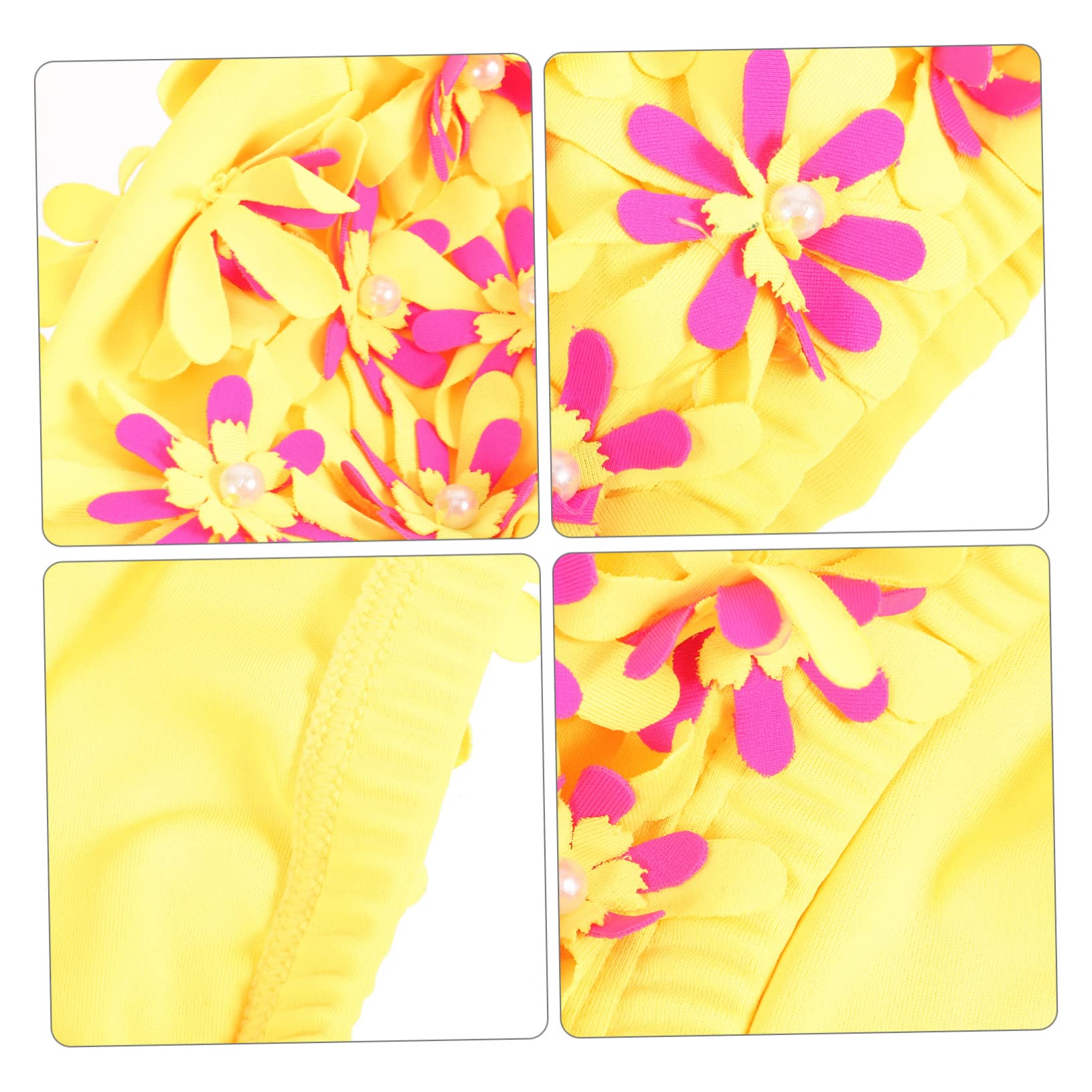 Sosoport Lot De 3 Bonnets De Bain À Fleurs Confortables Et Faciles À Porter pour Protéger Les Cheveux des Femmes