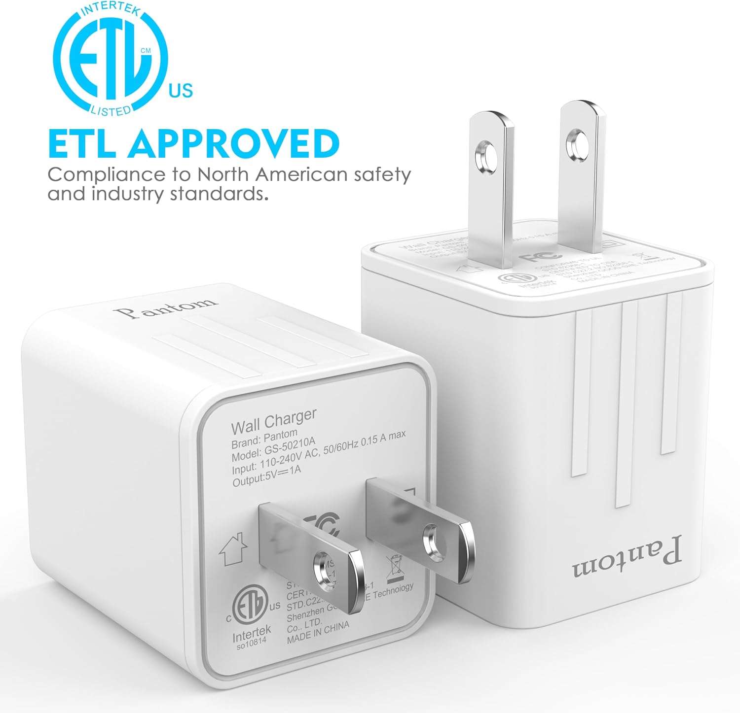 Dual Port 2.4A Wall Charger Plug with 2-Packs 5-Feet Cable Charge Sync Compatible with iPhone 14/14 Pro Max/13/12/11/X/8/8 Plus/7/6/5 iPods iPads Airpods (White) image 2