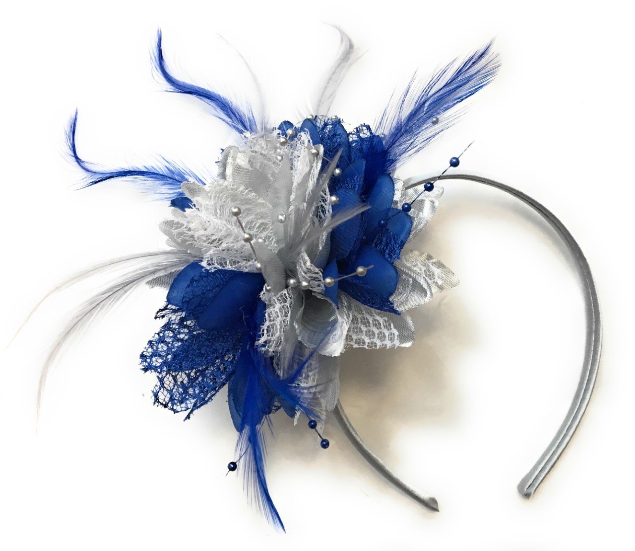 Silver Grey Headband for Ascot Weddings 